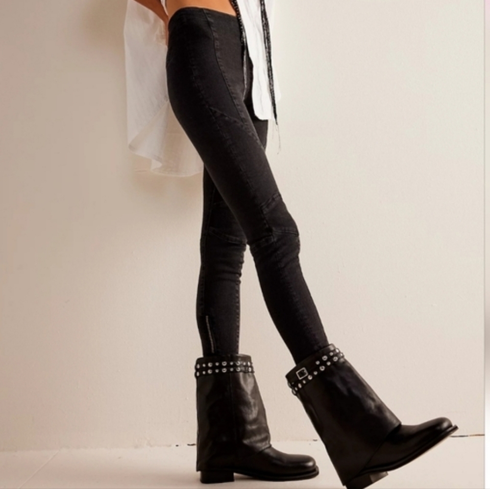 Free People | We The Free Bella Moto High-Rise Skinny Jeans